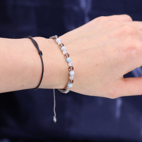 Astrological Zodiac Crystal Candles with Gemstone Bracelet Gift Set