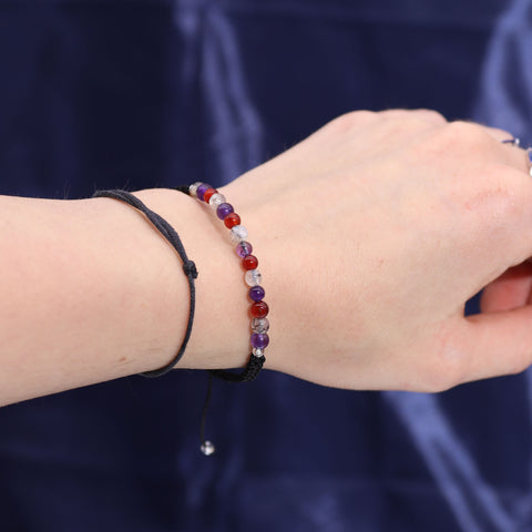 Astrological Zodiac Crystal Candles with Gemstone Bracelet Gift Set