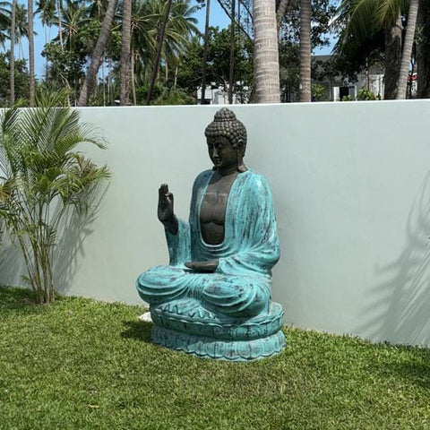 Large Fibre Cement Buddha - Teaching on Lotus - 2m