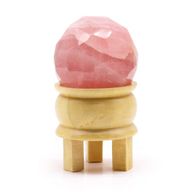 Gemstone Faceted Healing Sphere & Stand