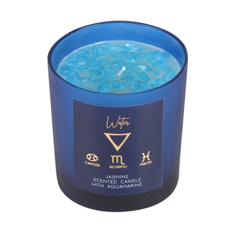 Four Elements Zodiac Crystal Candle