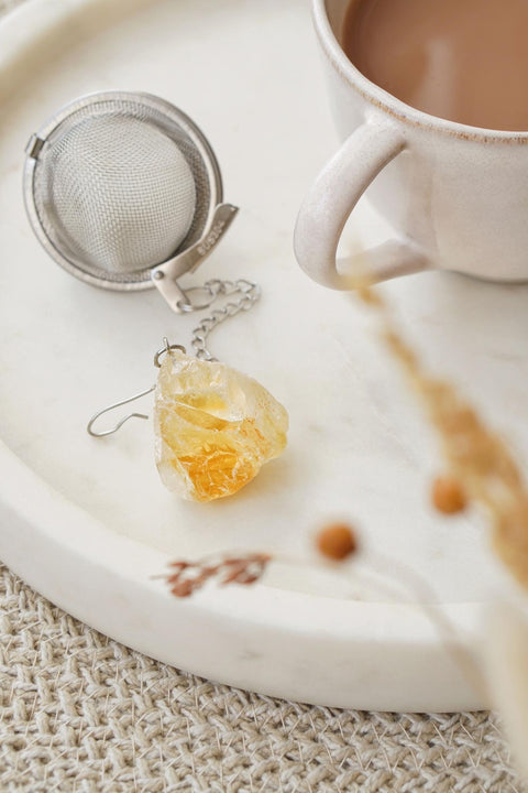 Raw Gemstone Tea Strainer