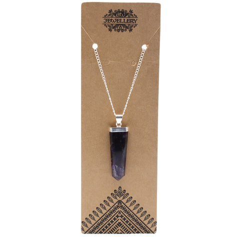 Gemstone Flat Pencil Pendant