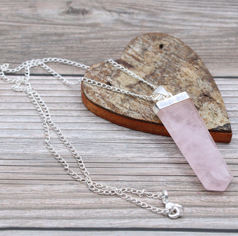 Gemstone Flat Pencil Pendant