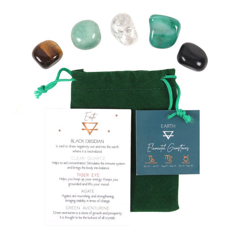 Four Elements Zodiac Crystal Tumblestone Sets
