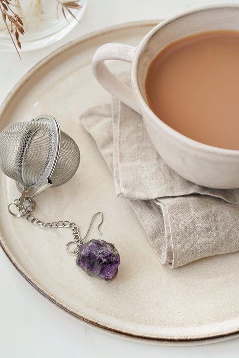 Raw Gemstone Tea Strainer