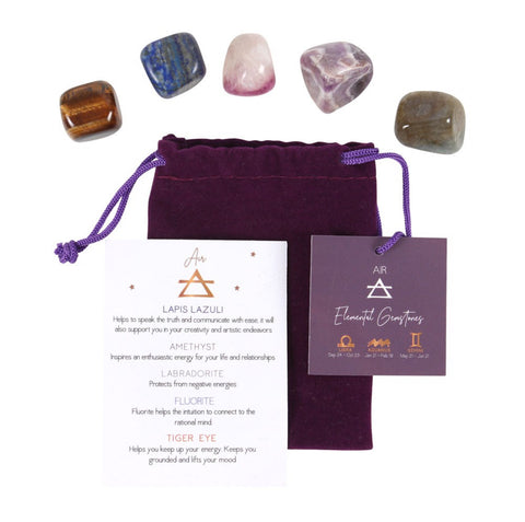 Four Elements Zodiac Crystal Tumblestone Sets
