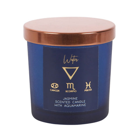 Four Elements Zodiac Crystal Candle