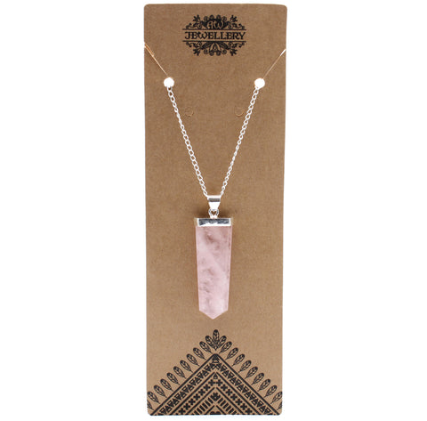 Gemstone Flat Pencil Pendant
