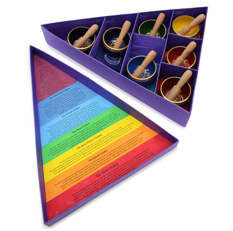 Chakra Pyramid Singing Bowl Gift Set