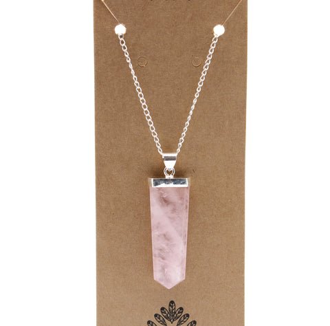 Gemstone Flat Pencil Pendant