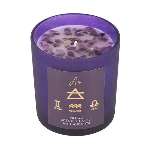 Four Elements Zodiac Crystal Candle