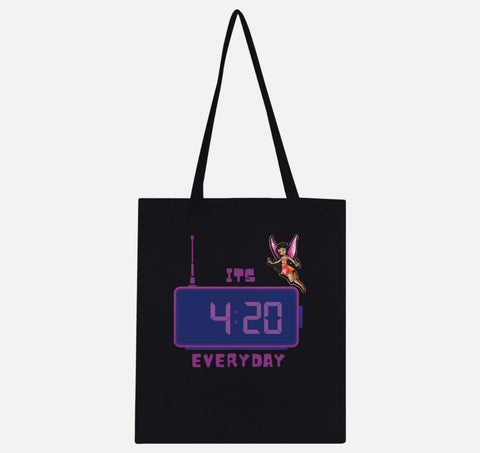 ‘It’s 4:20 Everyday’ Tote Bag - Black