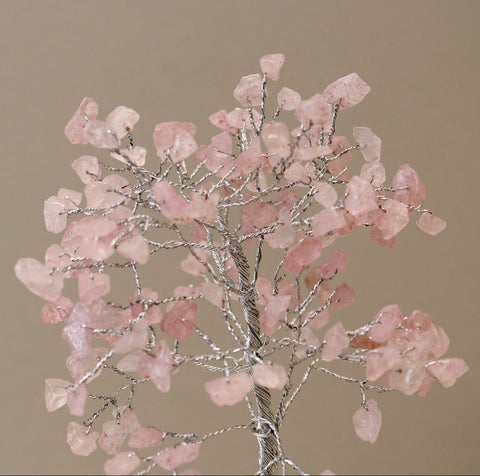Gemstone Tree with Organite Base - 160 Stone - Rose Quartz