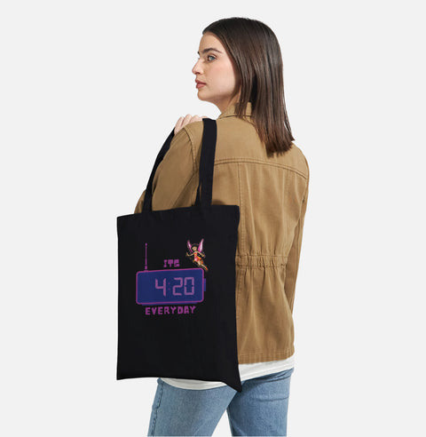 ‘It’s 4:20 Everyday’ Tote Bag - Black
