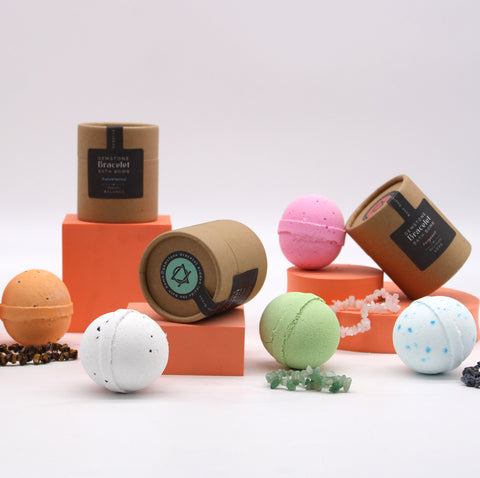 Gemstone Bracelet & Bath Bomb Set