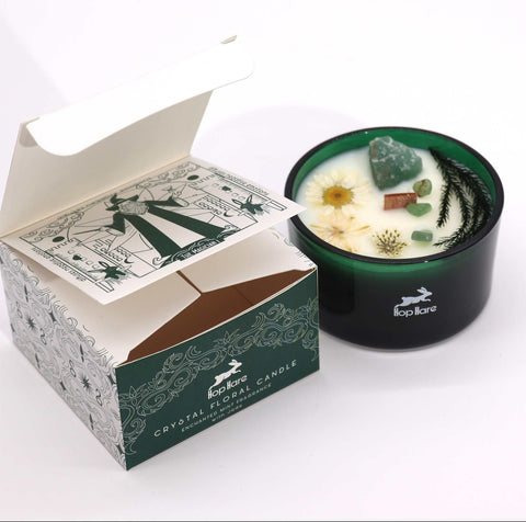 Hop Hare Crystal Magic Flower Candle - The Magician
