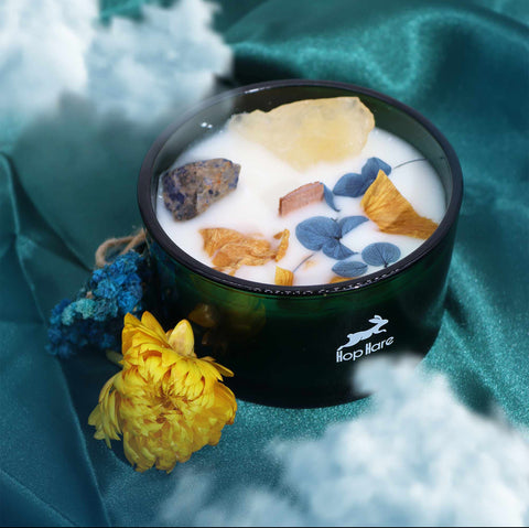 Hop Hare Crystal Magic Flower Candle - The Sun