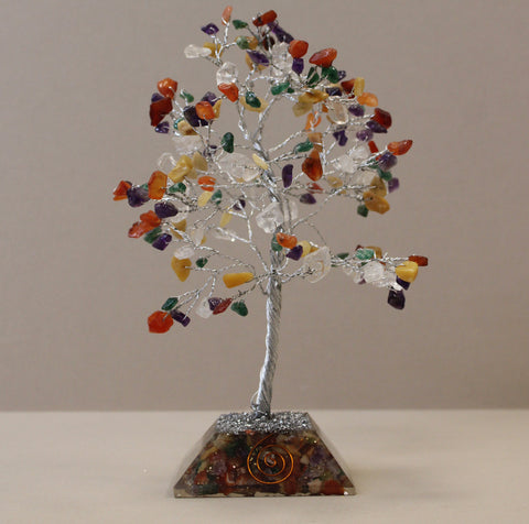 Gemstone Tree with Organite Base - 160 Stone - Multi Stone