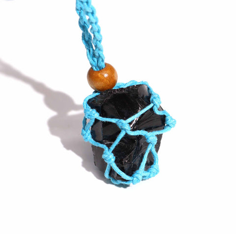 Macrame Crystal Gemstone Necklace Cord