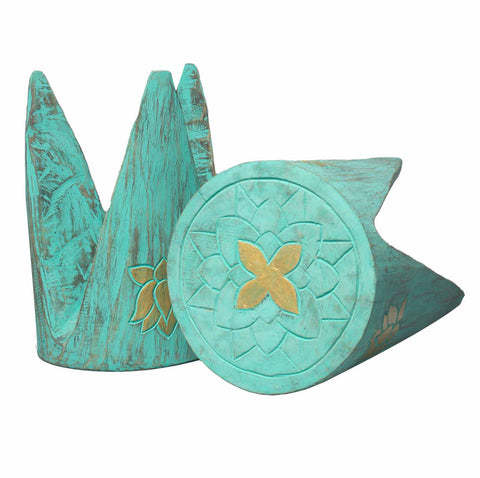 Interlocking Albasia Wooden Stool set of 2