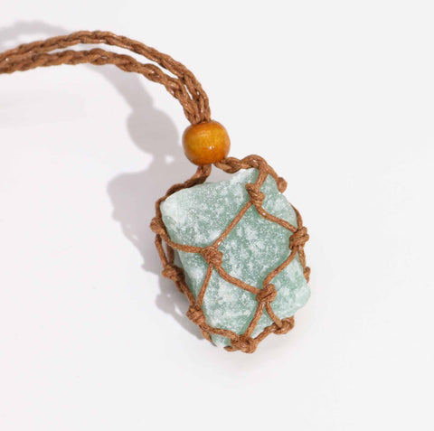 Macrame Crystal Gemstone Necklace Cord