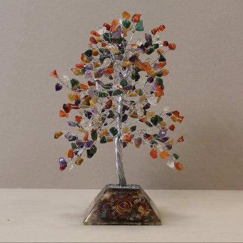 Gemstone Tree with Organite Base - 320 Stone - Multi Stone
