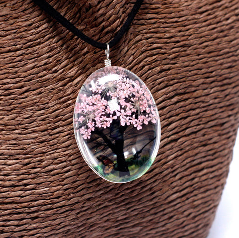 Pressed Flowers - Tree of Life set - Pink