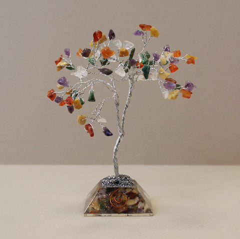 Gemstone Tree with Organite Base - 80 Stone - Multi Stone