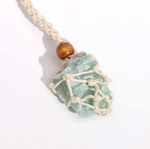 Macrame Crystal Gemstone Necklace Cord