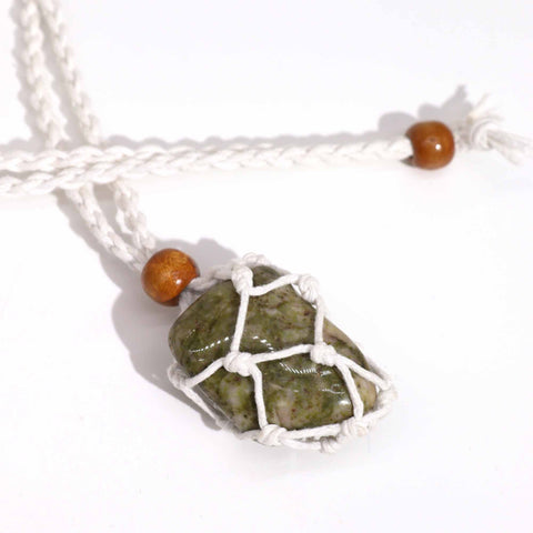 Macrame Crystal Gemstone Necklace Cord