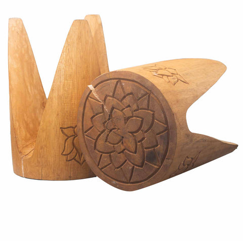 Interlocking Albasia Wooden Stool set of 2