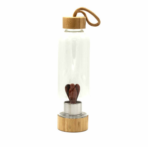 Crystal Infused Glass Water Bottle - Angel
