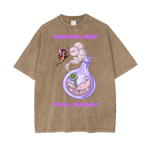 Four Elements Acid Wash T-Shirt