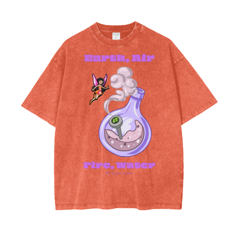 Four Elements Acid Wash T-Shirt