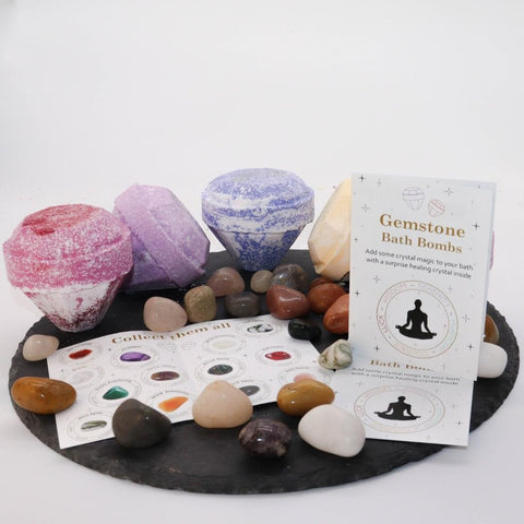 Gemstone Bracelet & Bath Bomb Set