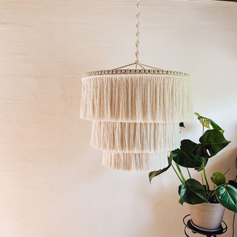 Macrame Soft 3 Tier Natural Chandelier Lampshade