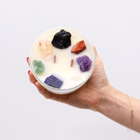 Chakra Healing Crystal Candles