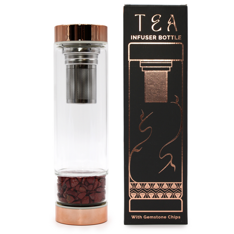 Crystal Glass Tea Infuser / Water Bottle