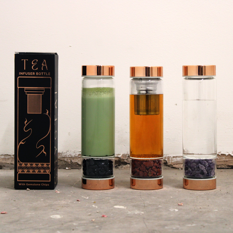Crystal Glass Tea Infuser / Water Bottle