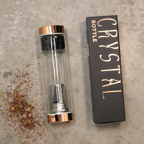 Crystal Glass Tea Infuser / Water Bottle