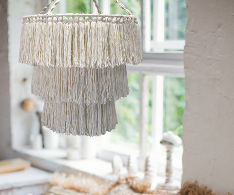 Macrame Soft 3 Tier Natural Chandelier Lampshade