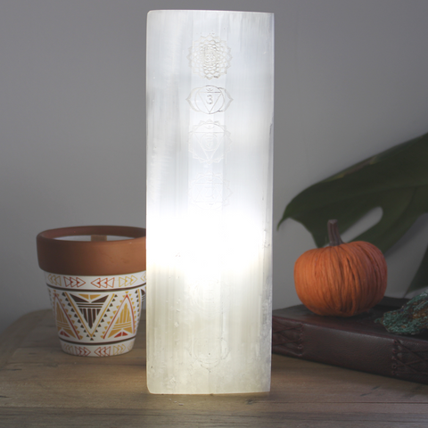 Selenite Block Lamp