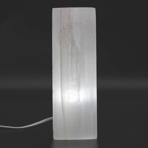 Selenite Block Lamp