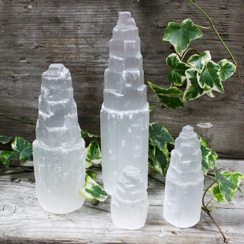 Natural Selenite Towers - The Honesty Crystal